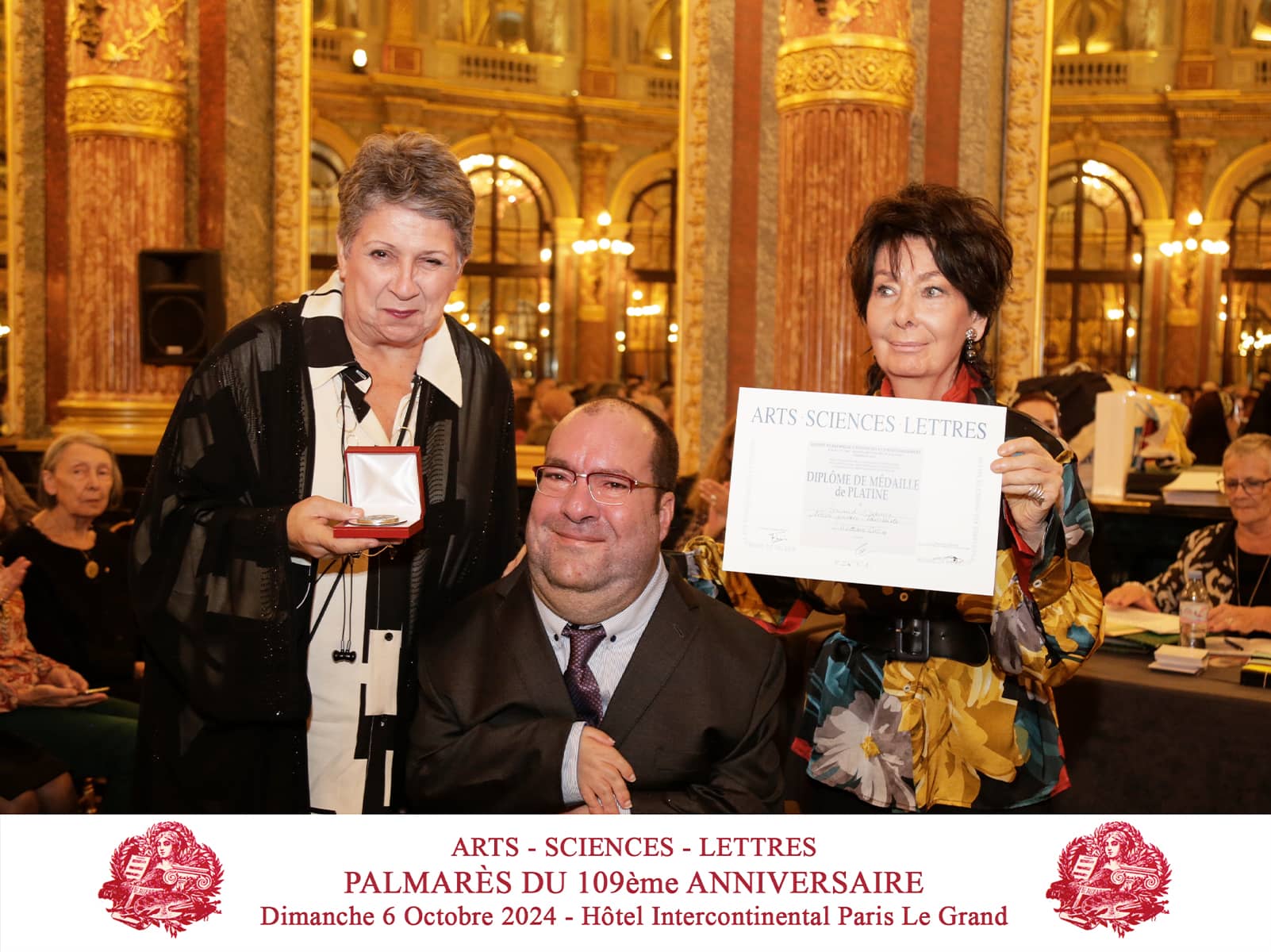 Arnaud Dubarr, Daniele M'rabet et Jacqueline Vermer à l'académie des Arts-Sciences-Lettres