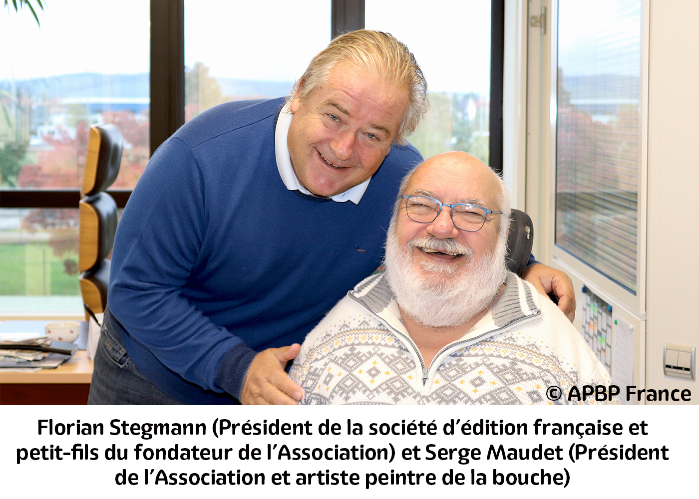 Photo Serge Maudet et Florian Stegmann (petit-fils du fondateur)