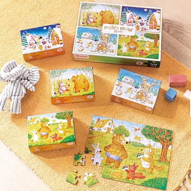 Boite de 4 puzzles enfant