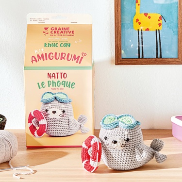 Kit crochet Natto le phoque